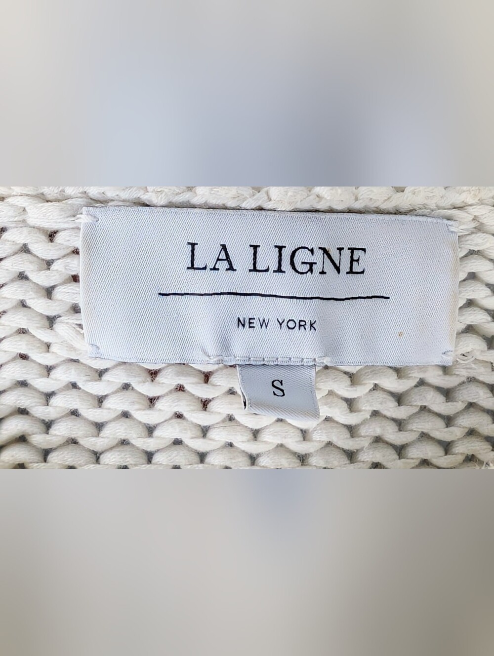 La Ligne Mini Marina Sweater Ivory / Navy Stripe size small - Picture 6 of 7